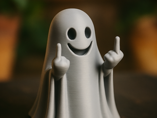 Statua Fantasma Sorridente 3D – Statuetta Horror D