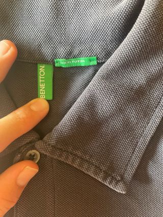 Polo Benetton negro-azul