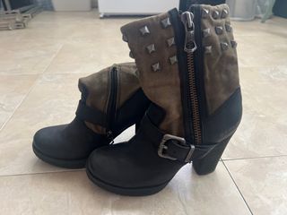 Botines Replay negros y verde oliva