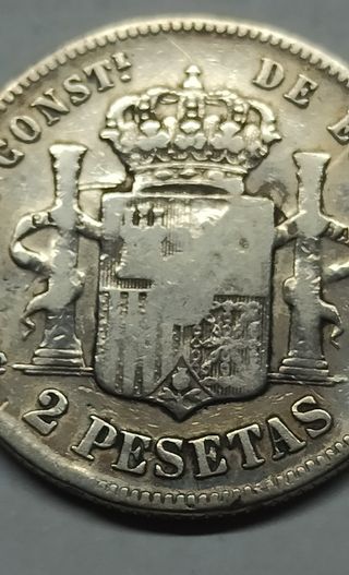 Moneda plata Alfonso XII 1882
