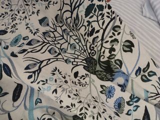 Vestido elegante azul y blanco