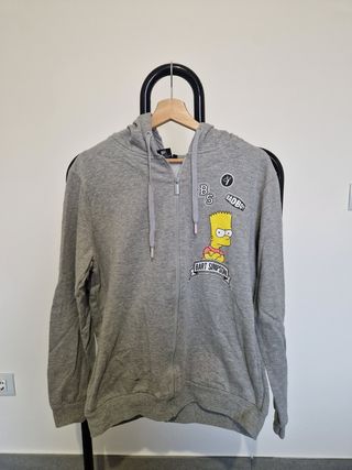 Felpa Simpsons grigio con zip