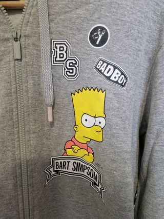 Felpa Simpsons grigio con zip