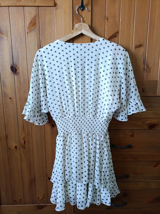 Vestido Zara lunares blanco y negro