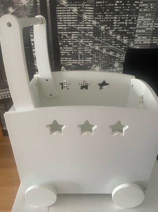 Carrito almacenaje juguetes blanco