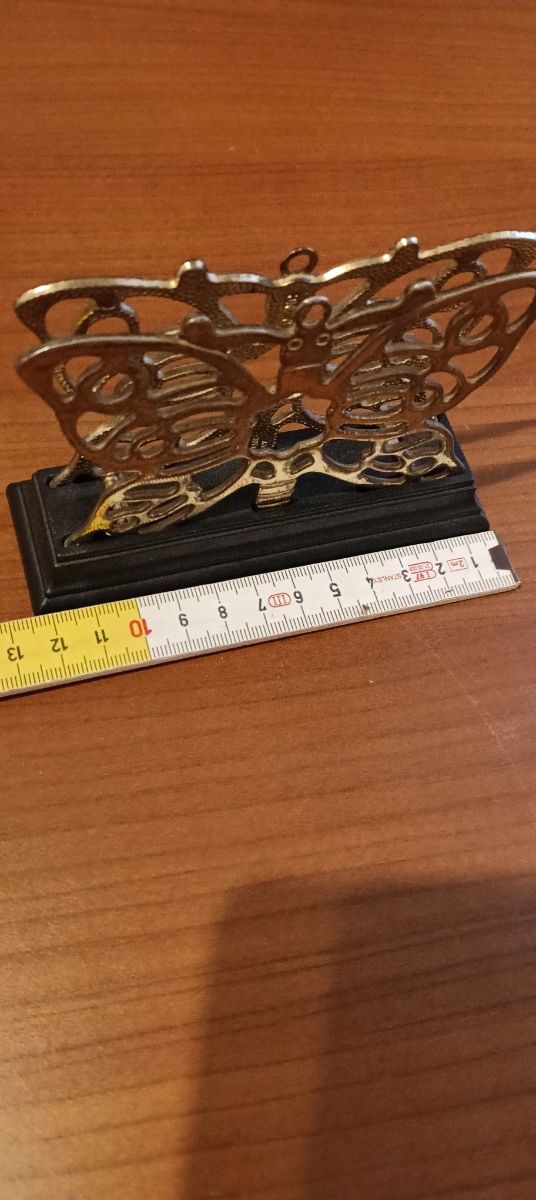 Porta tovaglioli farfalla metallo dorato