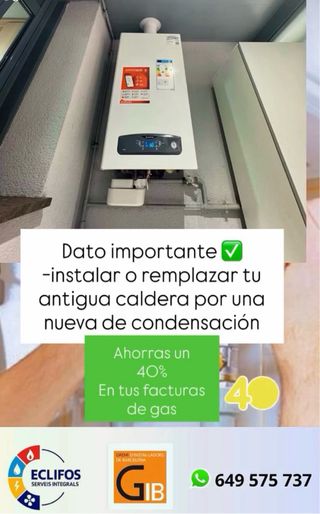 Instalación calderas , termos , calentadores etc.
