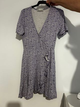 Vestido veraniego azul y blanco