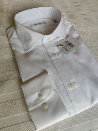 Camisa El Corte Inglés - Blanca - Talla 40. 
