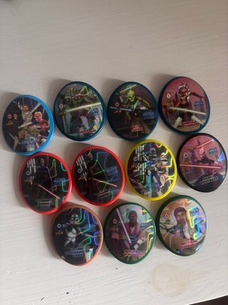 11 Tazos Star Wars the clone wars