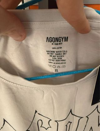 Camiseta AGONGYM beige sin mangas
