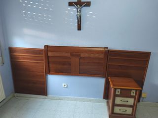 Cabecero cama 105cm + mesilla + somier