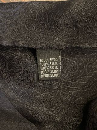 Foulard seta uomo nero|argento