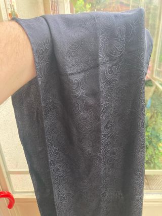 Foulard seta uomo nero|argento