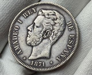 Moneda 5 Pesetas Amadeo I 1871