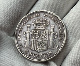 Moneda 5 Pesetas Amadeo I 1871