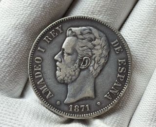 Moneda 5 Pesetas Amadeo I 1871
