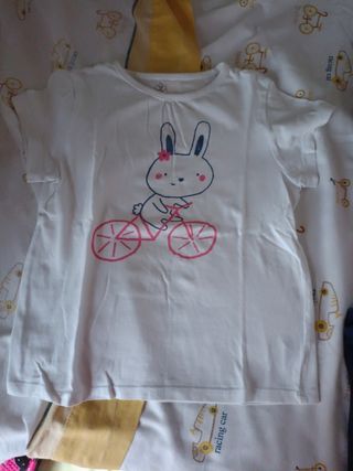 12 Camisetas Niña 4-5 años