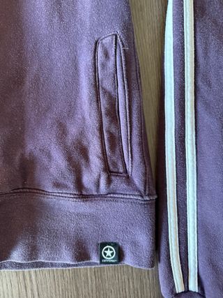 Felpa Converse viola con strisce