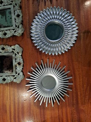 Espejos decorativos plata - 4uds