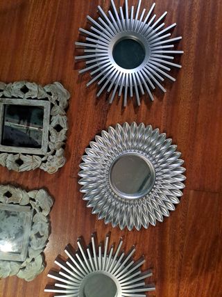 Espejos decorativos plata - 4uds