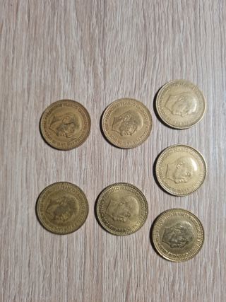 6 Monedas 1 Peseta Franco 1966 ESTRELLA 69