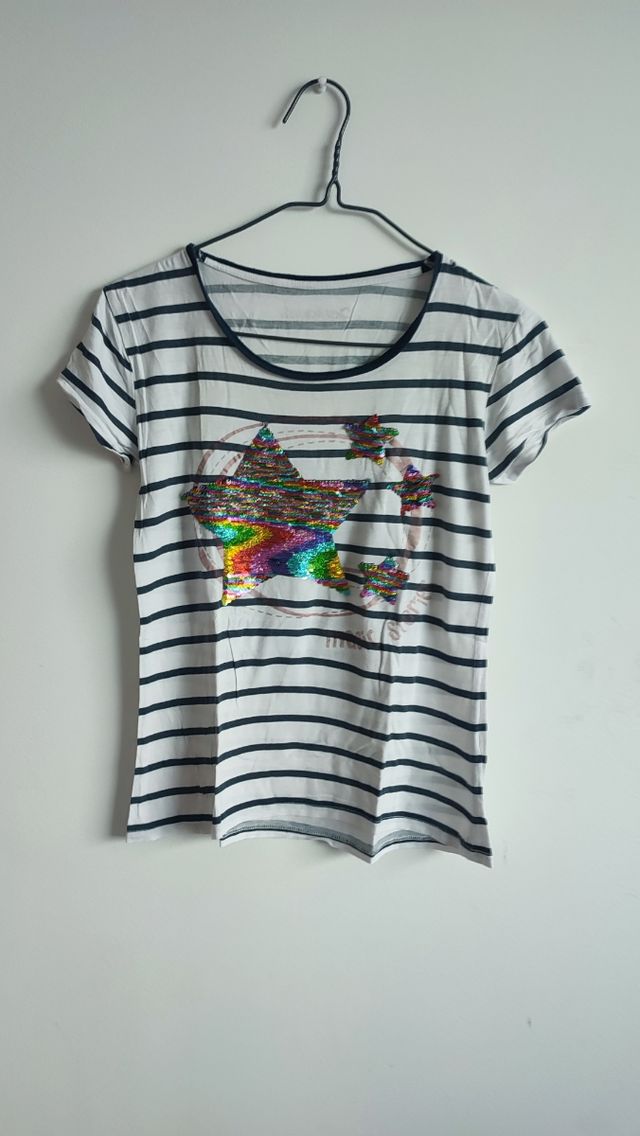 Camiseta rayas niña 7-8 años