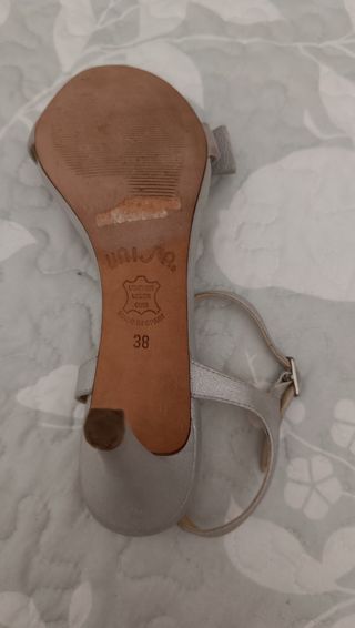 Sandalias tacón Unisa Plata 
