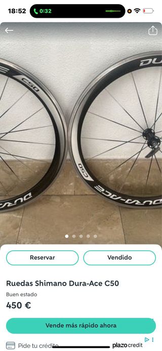 Llantas Shimano Dura-Ace C50 Carbono