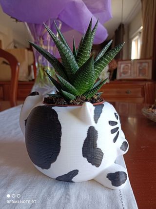 Maceta gato 3D - Decoración hogar