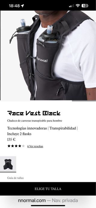 Mochila Chaleco hidratación nnormal