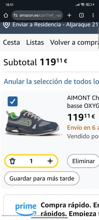 Zapatos seguridad Aimont S1P ¡¡ 119€ en Amazon !!
