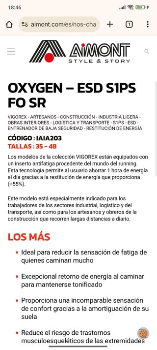 Zapatos seguridad Aimont S1P ¡¡ 119€ en Amazon !!