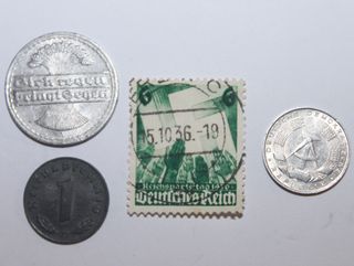 ALEMANIA , LOTE MONEDAS 1944 NAZI III REICH
