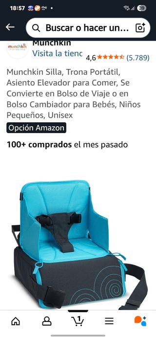 Silla trona Munchkin portátil