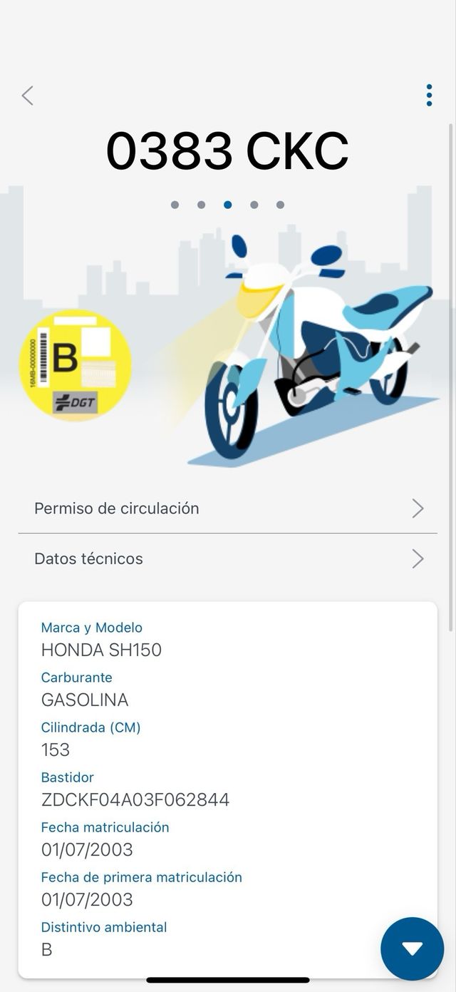 Honda SH 150- Scooter Azul