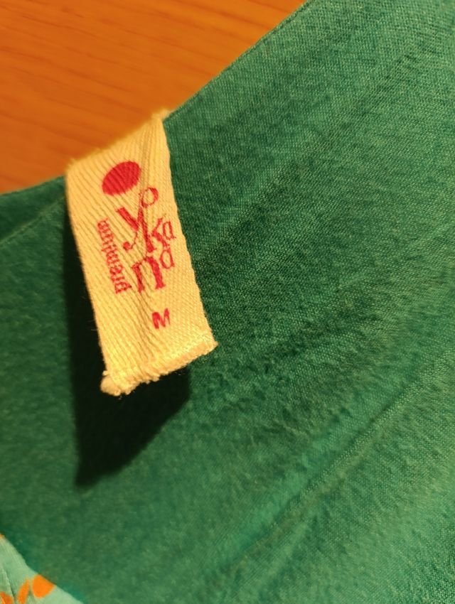 Vestido largo Yokana turquesa-naranja