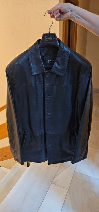 Chaqueta piel SLN negra