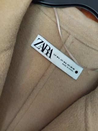 Abrigo Zara beige oversize