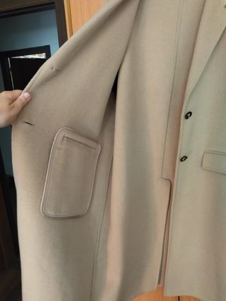 Abrigo Zara beige oversize