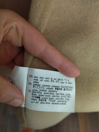 Abrigo Zara beige oversize