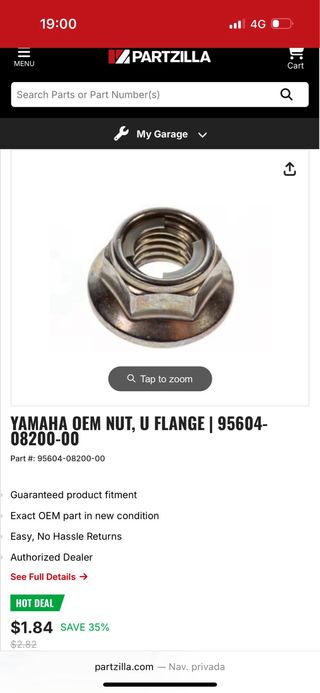 Tuerca Yamaha R6 95604-08200