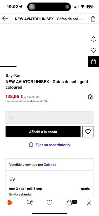 Ray-Ban Aviator Large Unisex