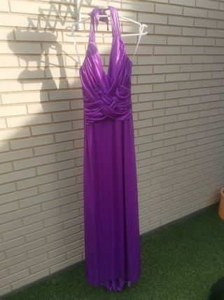 Vestido fiesta morado largo