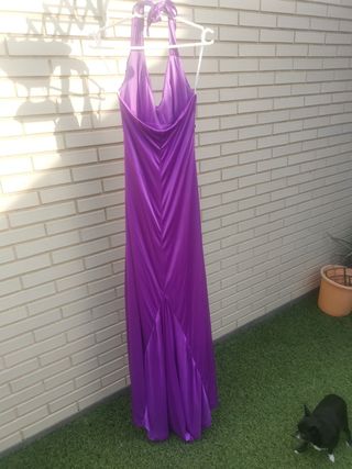Vestido fiesta morado largo