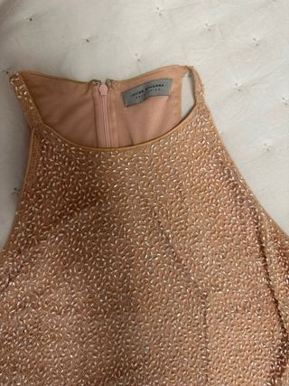 Vestido y chaqueta fiesta Javier Simorra rosa