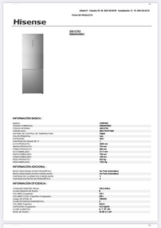 Nevera Hisense 2 puertas