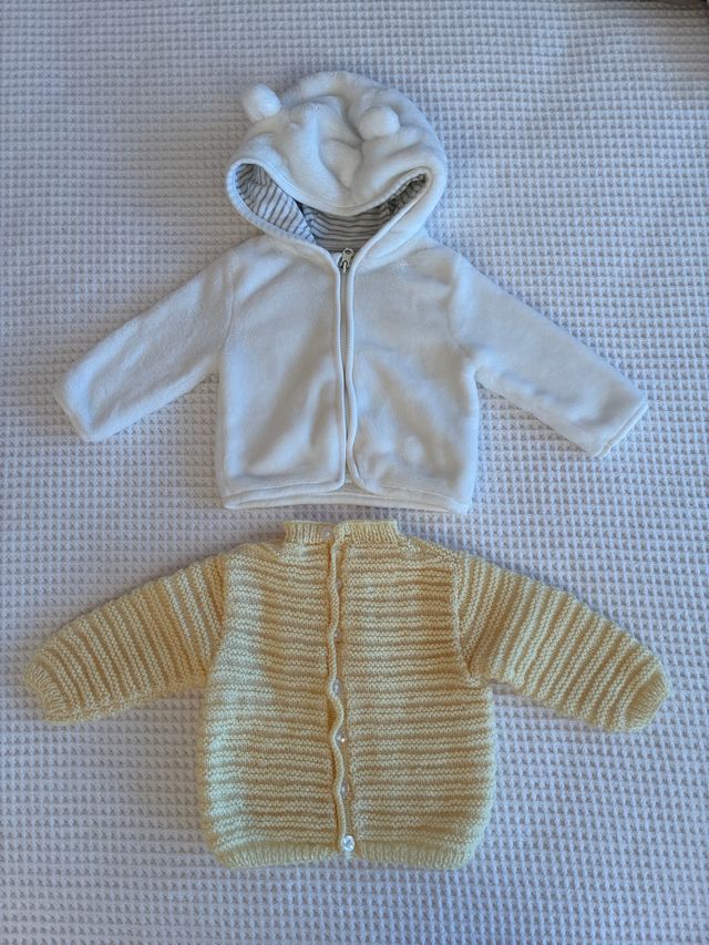 Chaqueta y rebeca bebé 3 meses