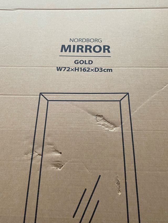 Espejo Jysk dorado 162x72 cm