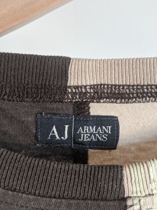 Camiseta Armani bicolor manga larga